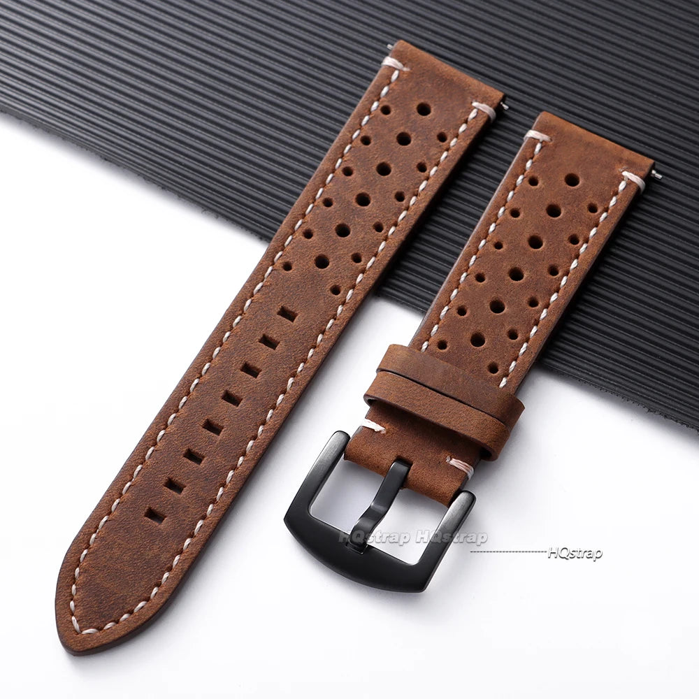 Vintage Rindsleder Uhrenarmband 18 Millimeter bis 24 Millimeter A