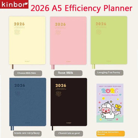 2026 Planer Notizbuch A5 - 2 Tage pro Seite für Effizienz und Zeitmanagement