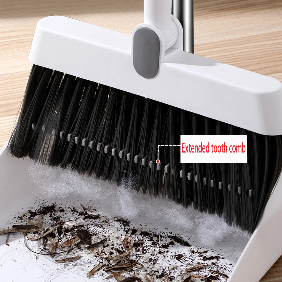 Kombinationsset Haushalt Besen und klappbare Kehrschaufel mit drehbarem Stiel