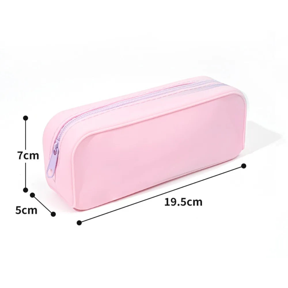 Großkapazität Silikon Bleistift Etui Unisex Einfarbig Kreativ