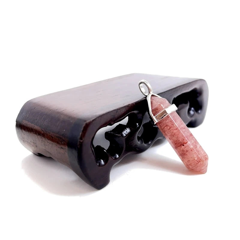 Naturstein Sechseck Stabanhänger – DIY Schmuck, Amethyst, Tigerauge Mix