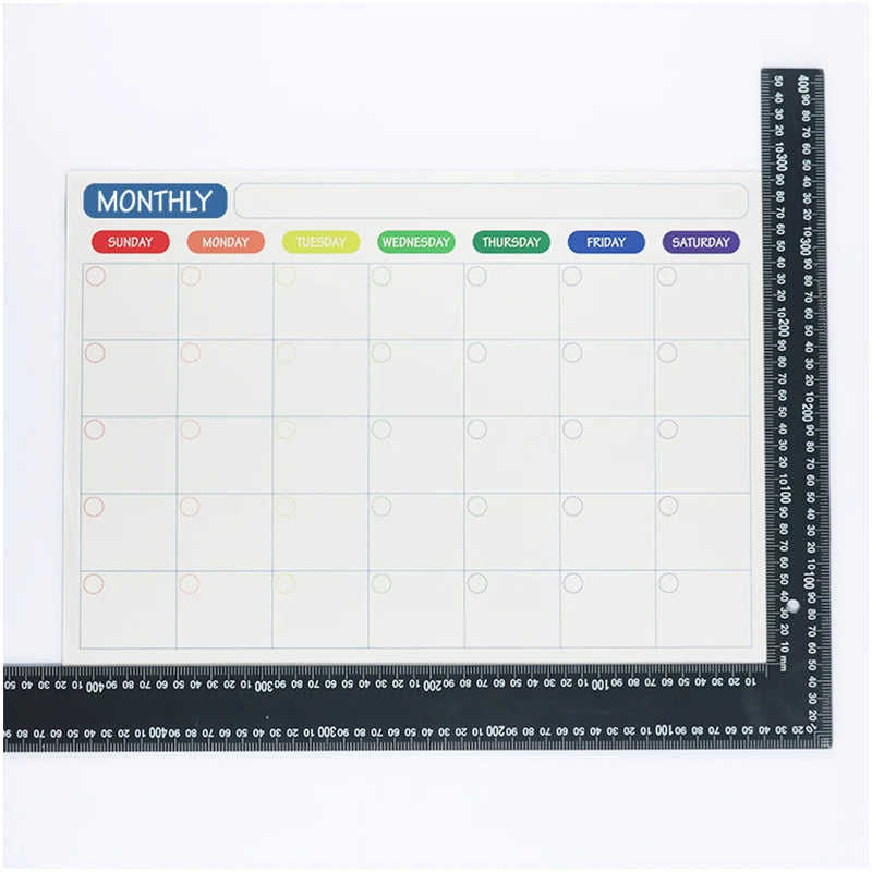 Magnetischer Monatsplaner: Trocken abwischbares Whiteboard für Kühlschrank - Tisch