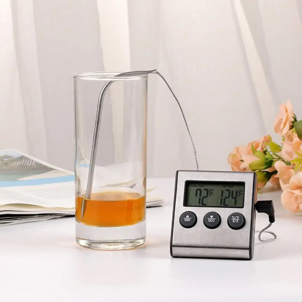 Digitales kabelloses Ofen Thermometer mit Fleischtimer und Sonde