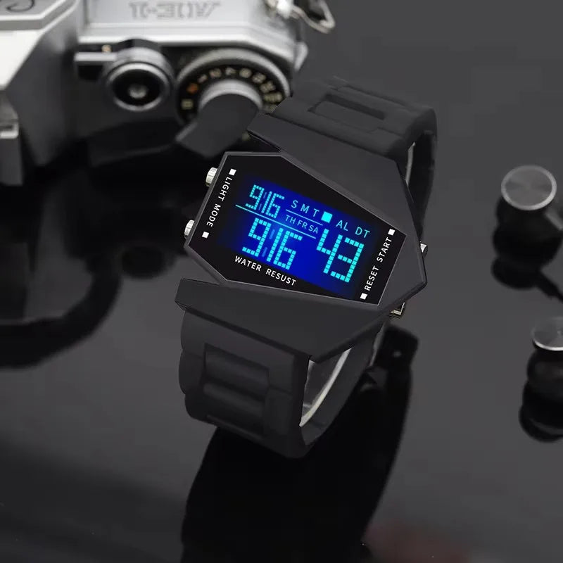 Unisex Digital Sportuhr Leuchtfunktion Kalender Alarm
