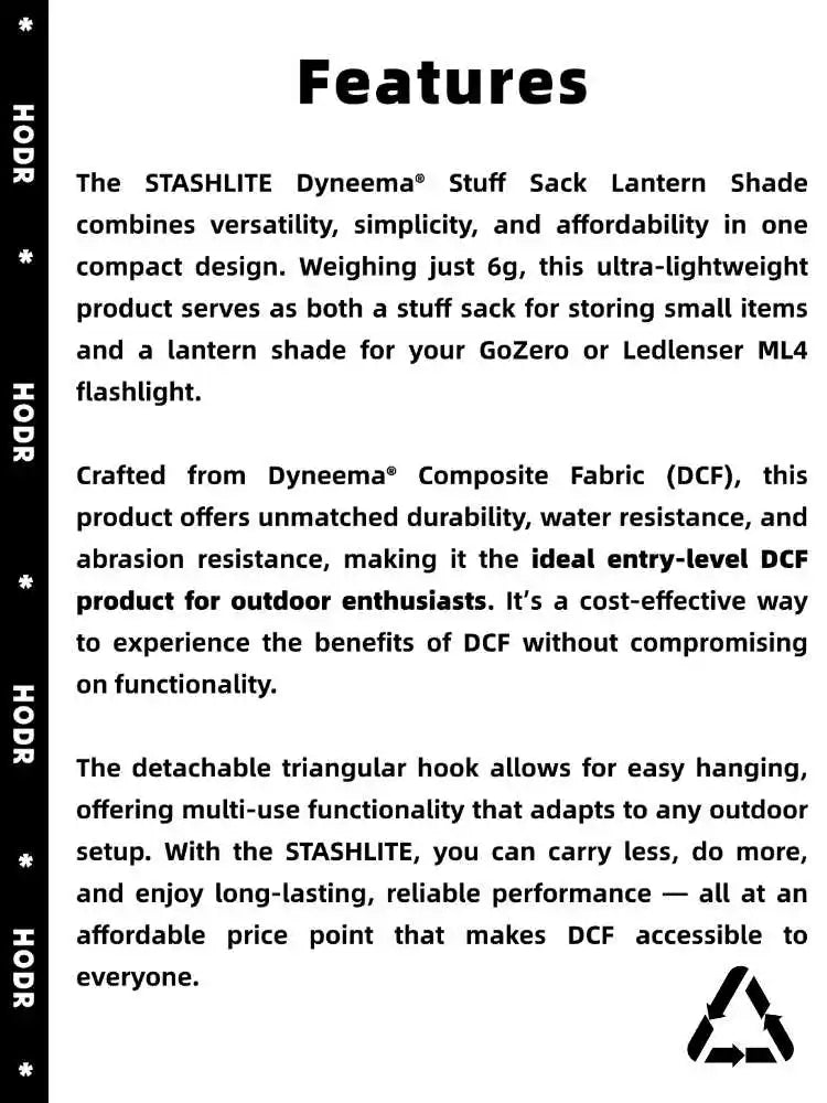 Ultraleichter Dyneema DCF Stuff Sack Laternendiffusor Tasche-Yabubest - Home & More