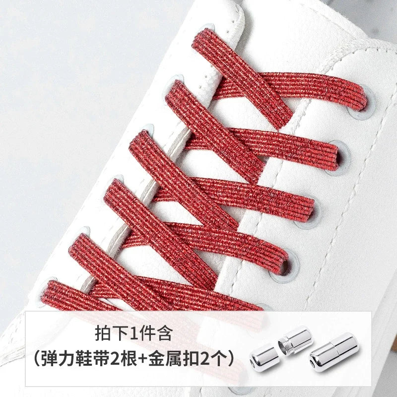 Elastische Schnürsenkel mit Diamantschnallen für schnelles Anziehen