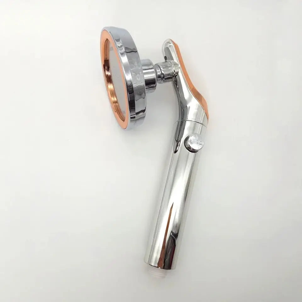 Hochdruck Dusche Kopf mit Stopptaste Wasser Sparend Handbrause Silber