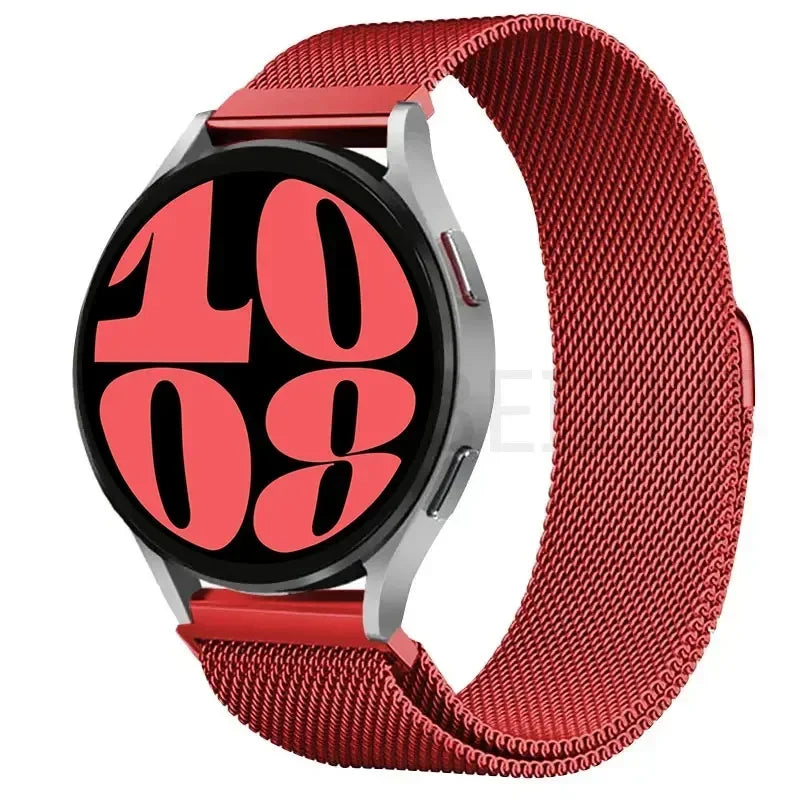 Elegantes 20/22mm Milanese Loop Magnetarmband aus Edelstahl – Unisex - Verstellbar