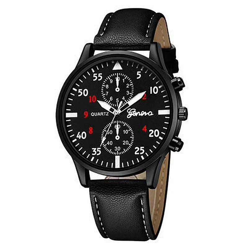 Mechanische Herren Armbanduhr Bronze Tonneau Gehäuse Lederband 3ATM