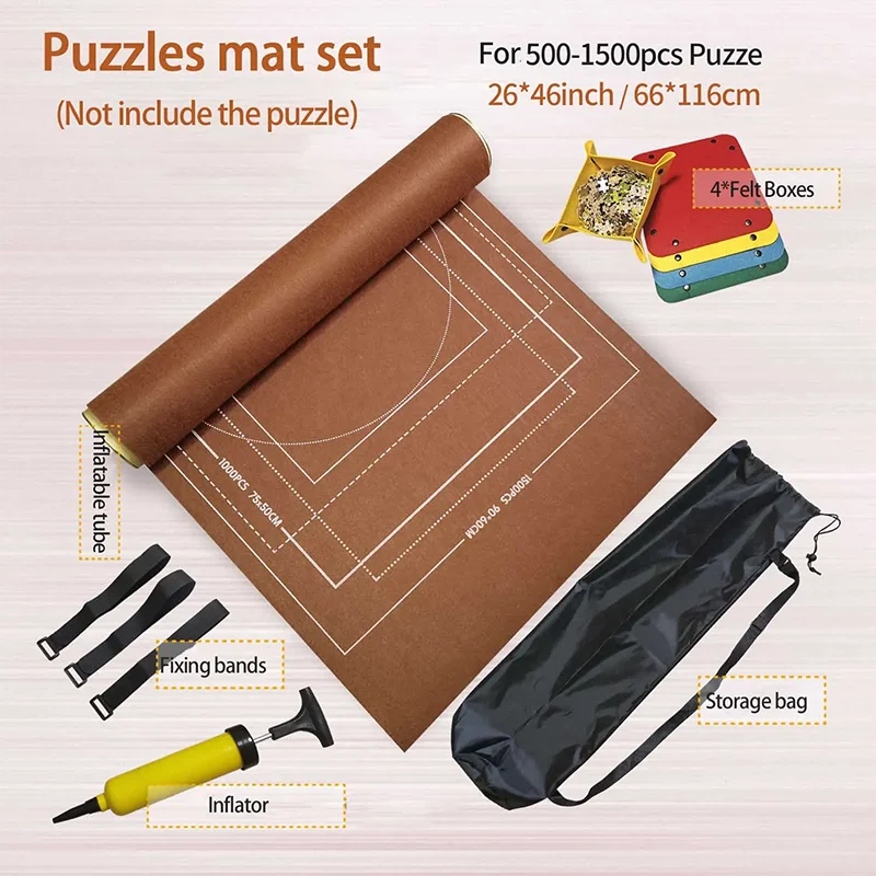 Puzzle-Rollmatte für 1500–3000 Teile | Filz-Aufbewahrung mit Tasche-Yabubest - Home & More