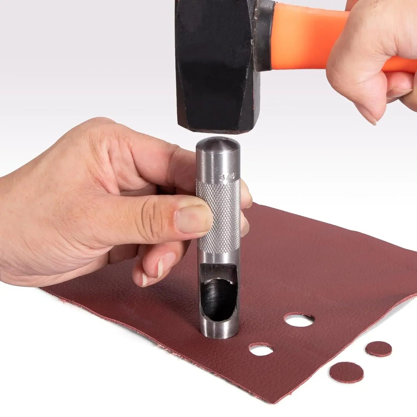 Lederwerkzeug Lochstanzer Set 1 bis 25 mm für Leder und Leinwand