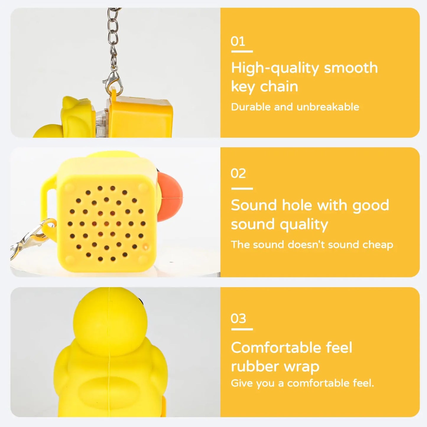 Enten Quack Sound Schlüsselanhänger Spielzeug zum Stressabbau & Deko