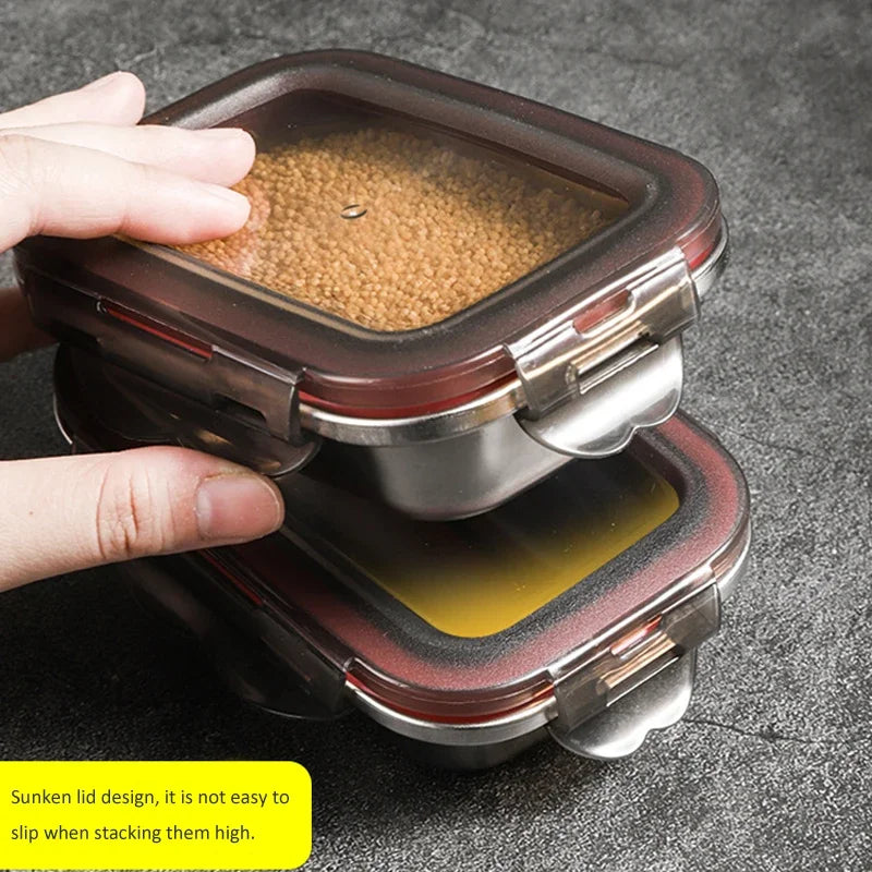Edelstahl Bento Lunchbox Auslaufsicher – Tragbare Lebensmittel Aufbewahrung 304