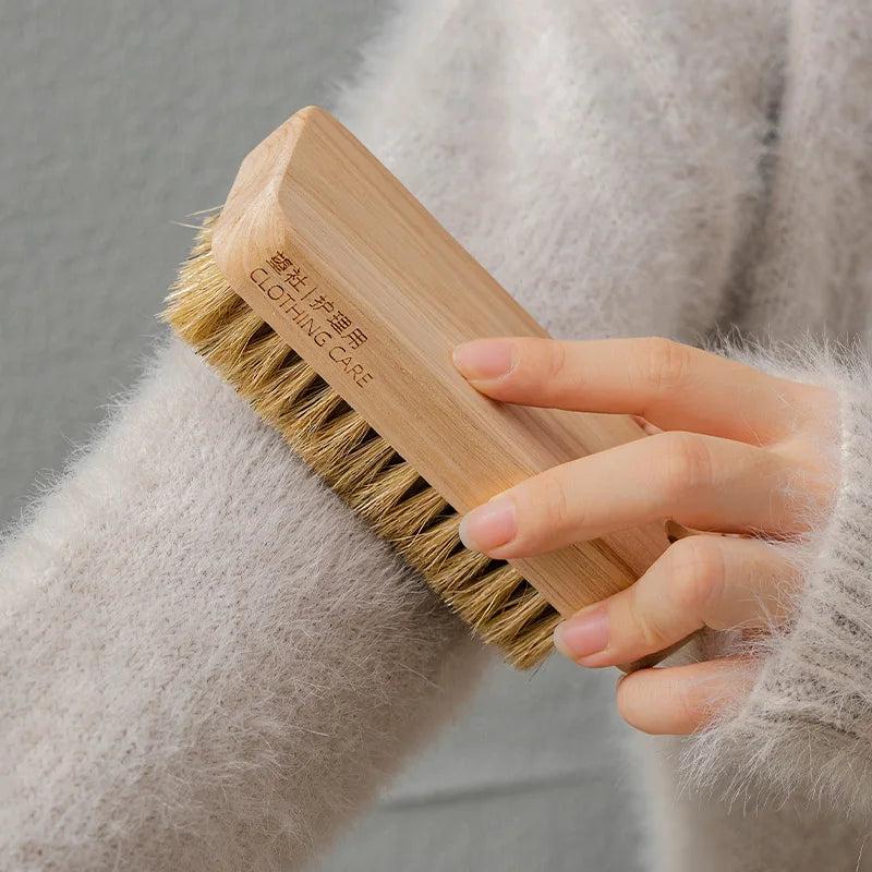 Multifunktions Wäschebürste mit Holzgriff und Schweinehaar für Haushalt