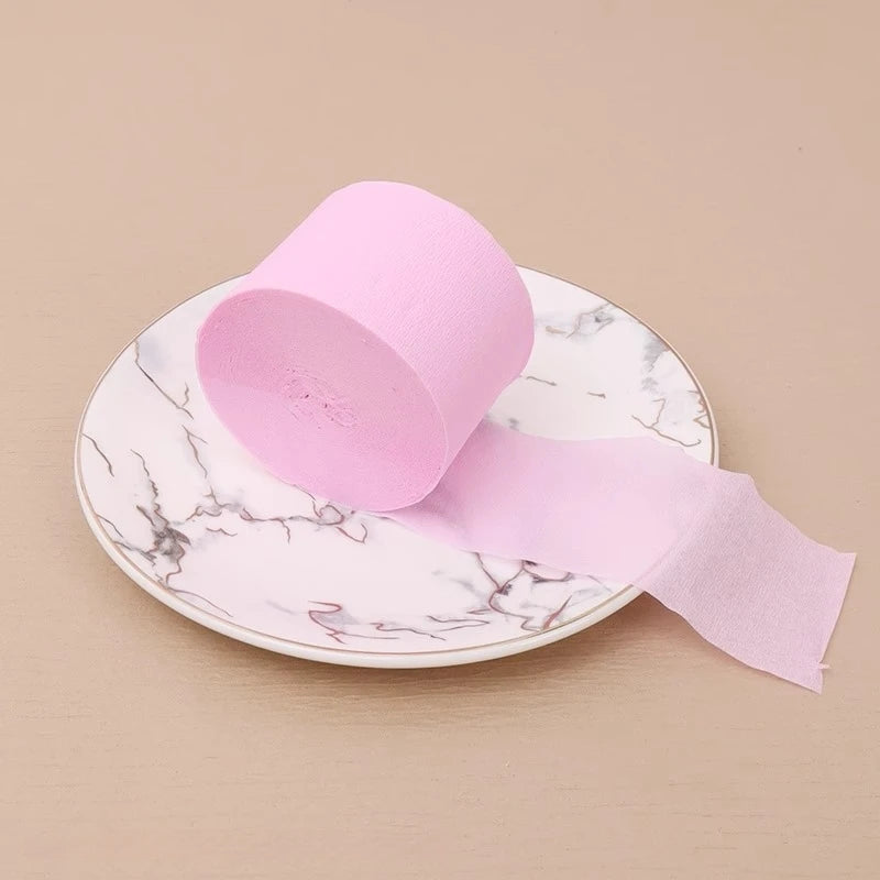 25m Crêpe Papier Streamer 4.5cm für DIY Deko und Blumen Basteln