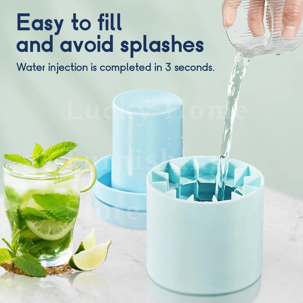 Silikon Eiswürfelform mit Eiskübel für Drinks und Partys