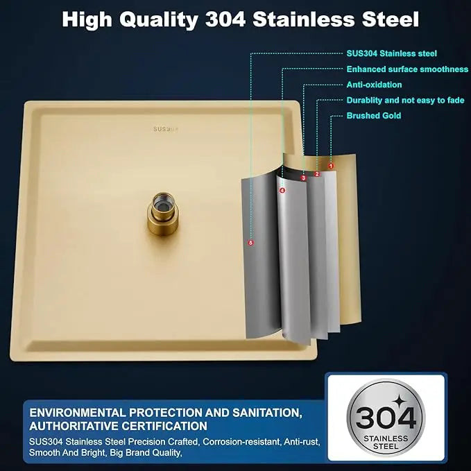 Ultra dünner Edelstahl Regen Duschkopf 8 10 12 Zoll Hochdruck Wasserfall