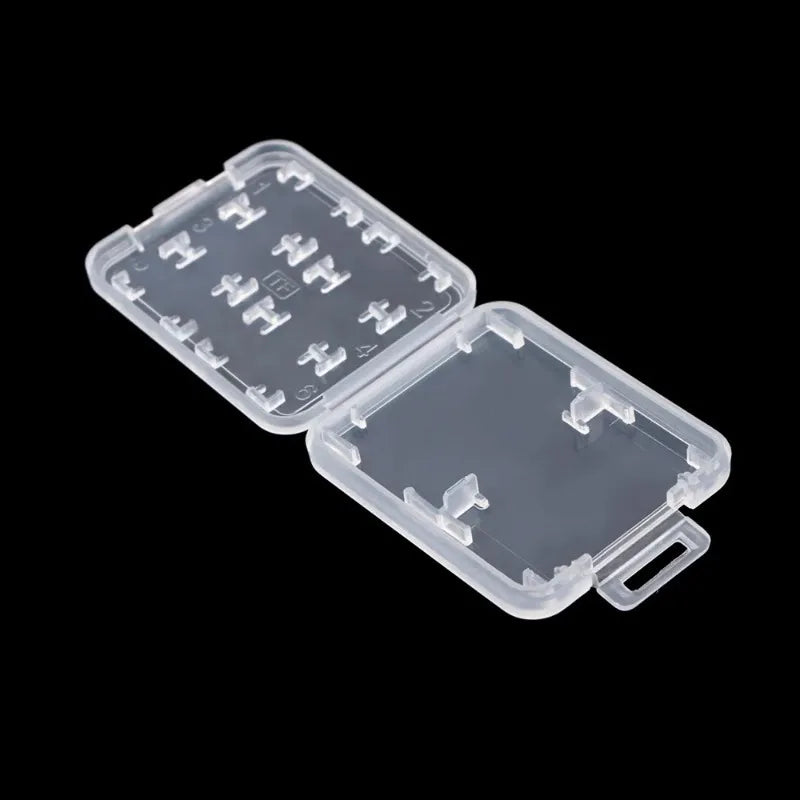 8-in-1 Transparente SD TF MS Kartenbox für sicheren Schutz und Ordnung