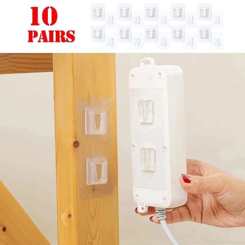 Kabel Organizer Clips mit starkem Klebeband für sicheren Halt bis 10 kg