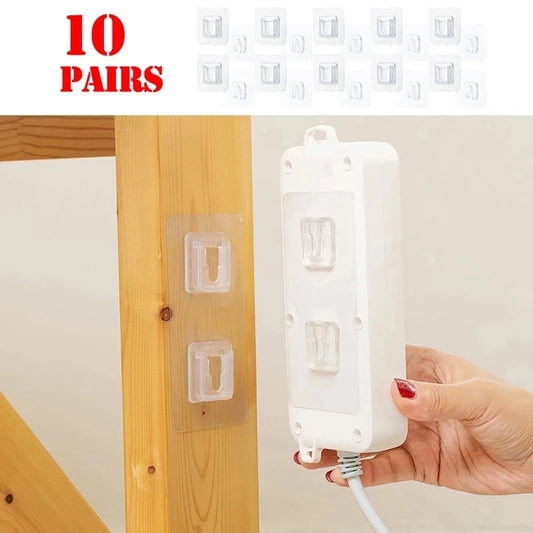 Kabel Organizer Clips mit starkem Klebeband für sicheren Halt bis 10 kg
