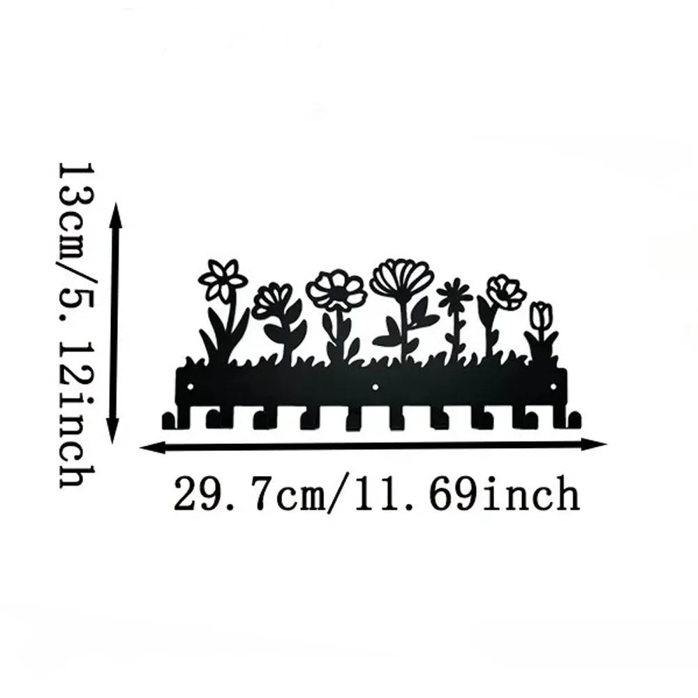 Stilvoller Schlüssel-Organizer aus Metall für Wandmontage