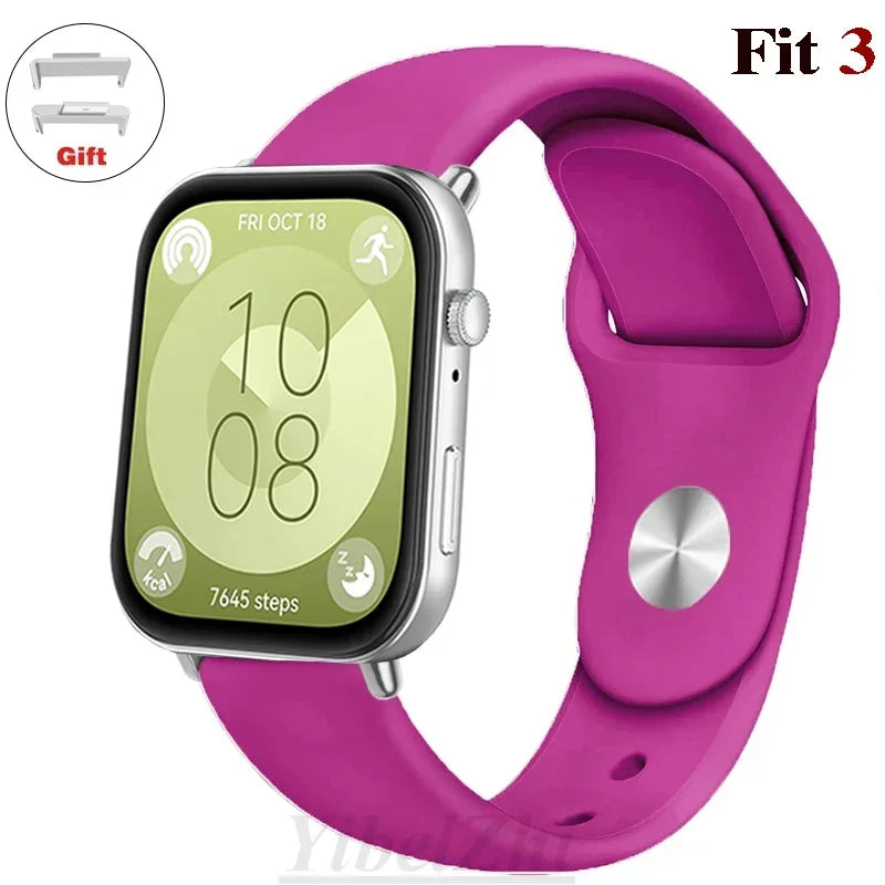 Wasserdichtes Silikonband in diversen Farben – perfekt für Huawei Watch FIT 3 - FIT 2