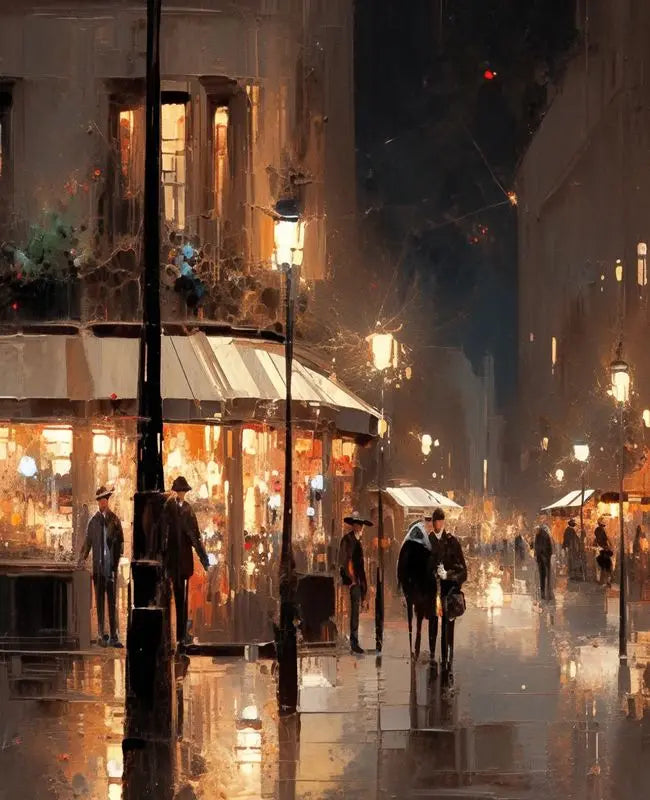 DIY Malen Nach Zahlen Stadtbild Leinwand Acrylfarben Set für Raumdekoration