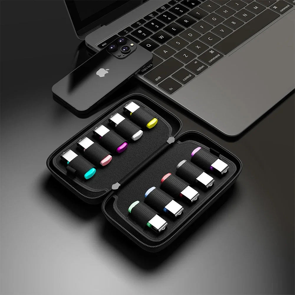 Doppellagiges USB-Stick Organizer Etui für 20 USB Flash Laufwerke