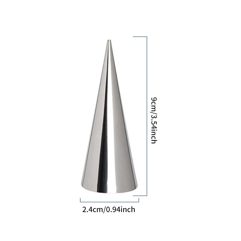 Perfekte Croissants - Desserts: 16-teiliges Edelstahl Kegel Form Set, rostfrei