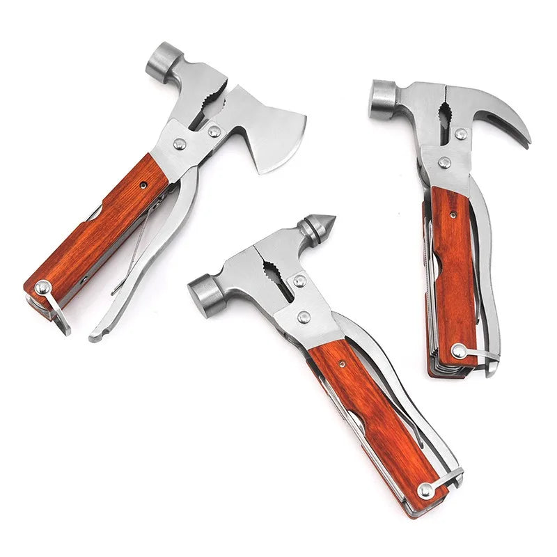 Multifunktionshammer mit Axt - Widderhorn – sicher, robust - vielseitig für Holz und Notfälle