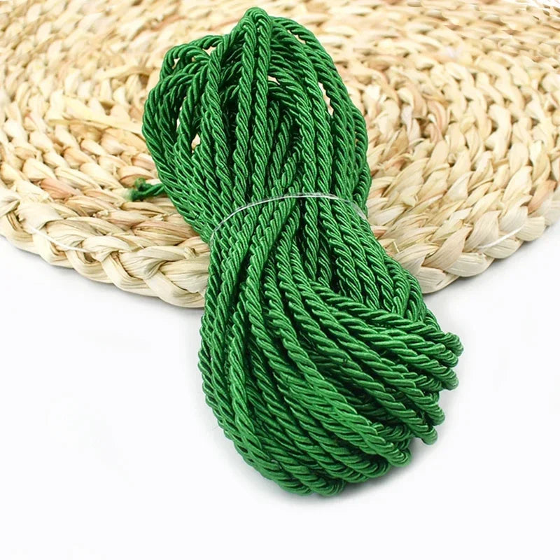 3mm Polyester Seil 3-Strang gedreht – DIY, Heimtextilien, Taschen, Deko Schnur