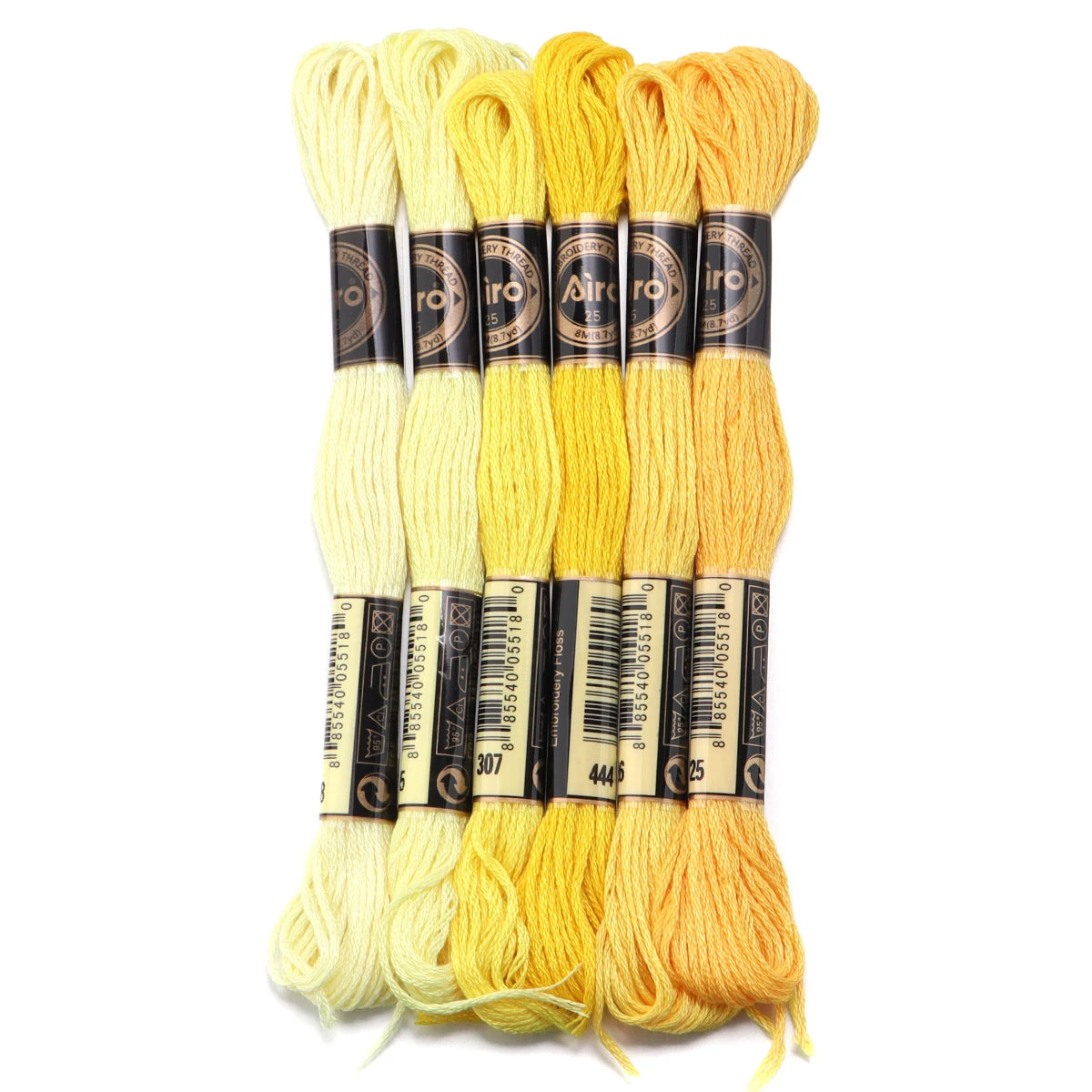 Umfangreiches Set Stickgarn für Handarbeiten mit bunten Farben