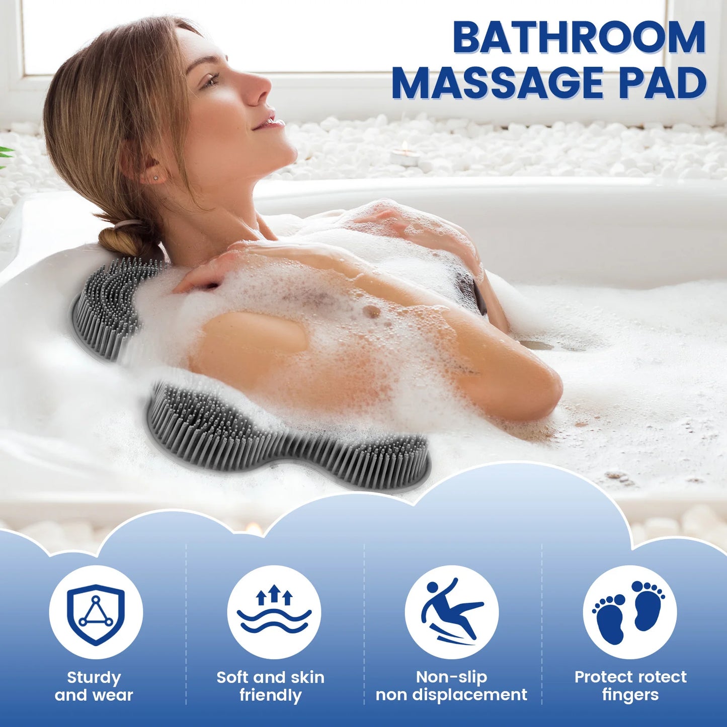 Rutschfeste Silikon-Körperdusche mit Wandmontage für sanfte Reinigung