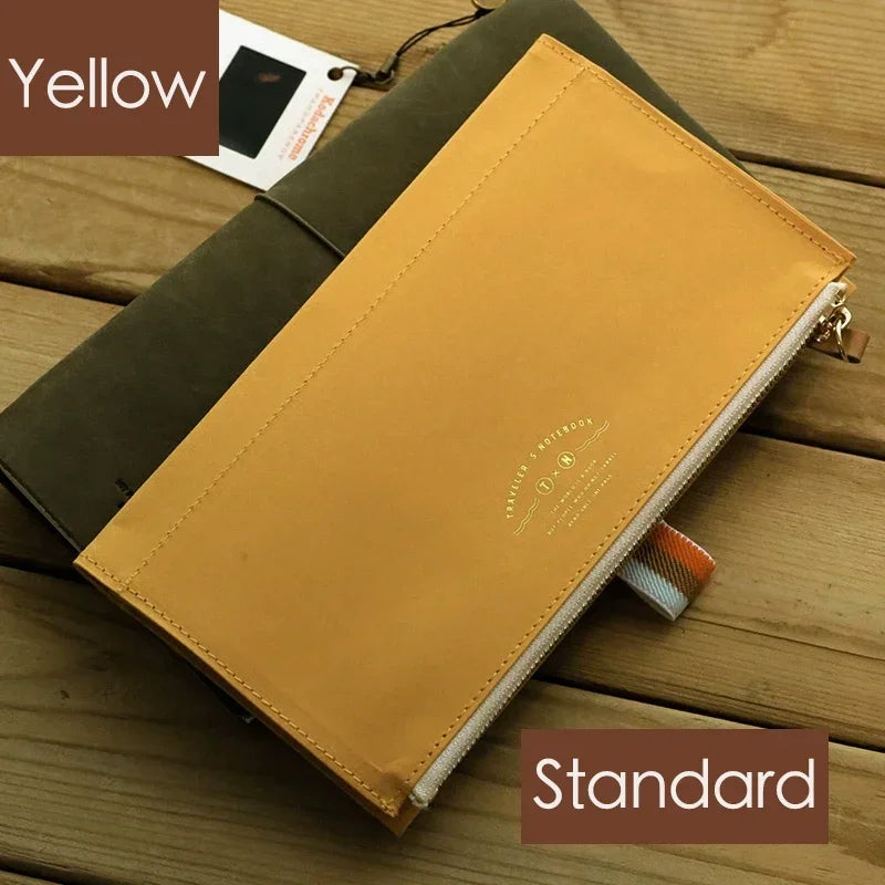 Wasserdichtes Reise-Notizbuch mit Reißverschlusstasche und Stiftetui