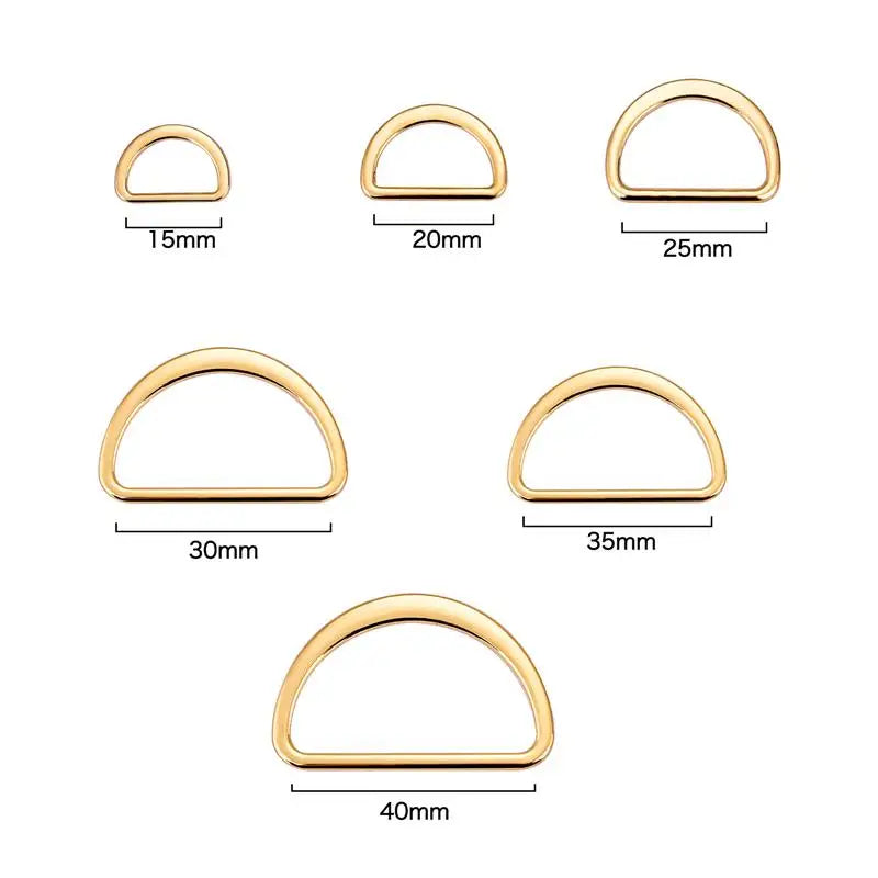 10-teiliges Set D-förmige Metall Schnallen für Taschen und Schuhe