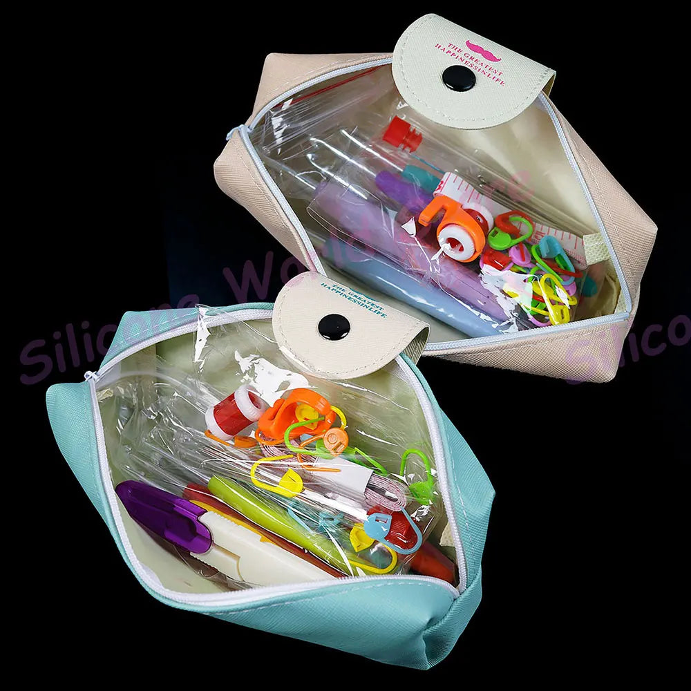 45/37 teiliges buntes Häkeln und Stricken Werkzeug Set mit Aufbewahrungstasche