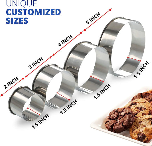 5 teiliges Edelstahl Keks und Knödel Ausstecher Set