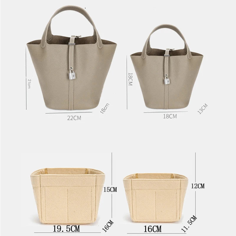 Filz Tasche Organizer für Handtaschen 18/22 Kosmetik Make-Up Einsatz Reise