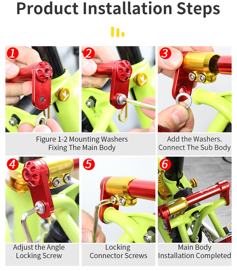 MUQZI Easy Wheels Teleskopverlängerungsstange für Brompton Faltrad-Yabubest - Home & More