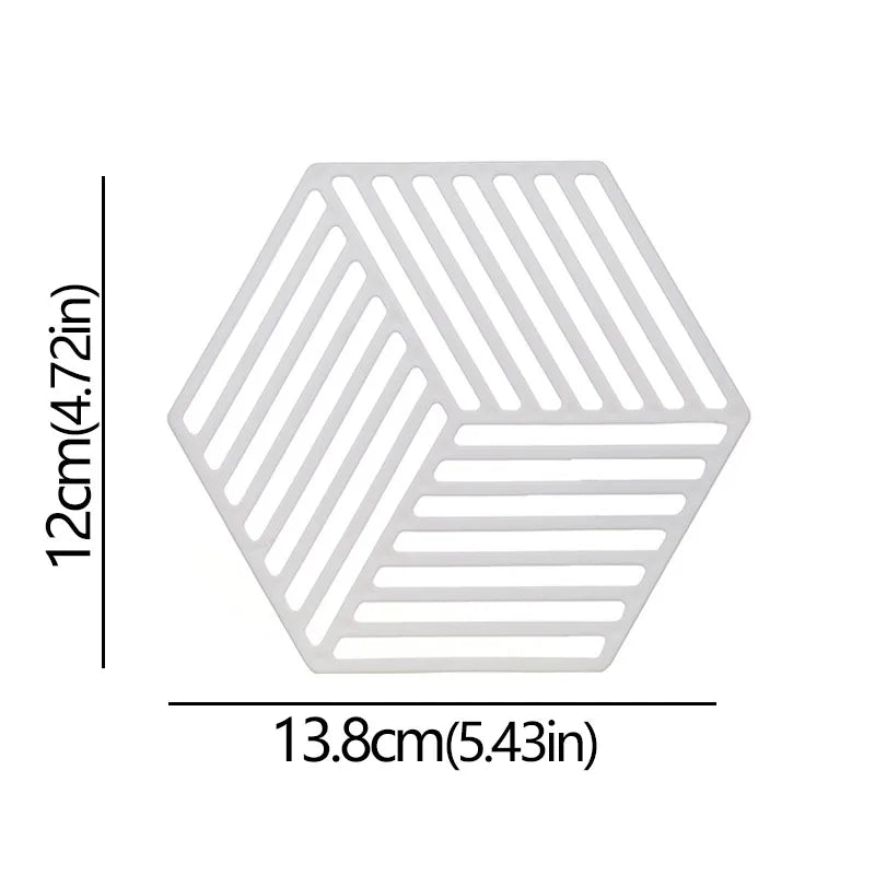 Hexagonale Silikon Tassenmatte: Hohl, Rutschfest - Hitzebeständig für Haushalt