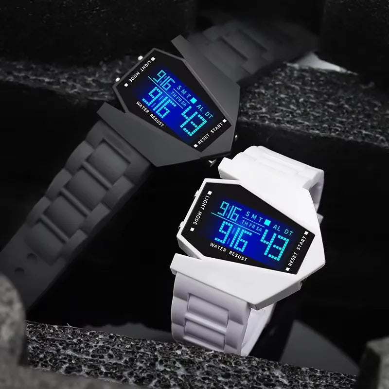 Unisex Digital Sportuhr Leuchtfunktion Kalender Alarm
