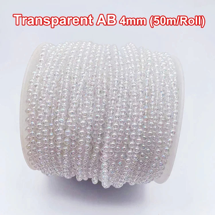 Elegante 5m Faux Perle Girlande 3-8mm – Perfekt für DIY Hochzeit - Party