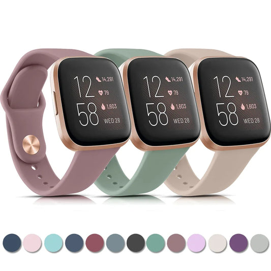 Silikon Armband Sport Ersatz für Fitbit Versa 1 2 3 4 Lite Sense 2