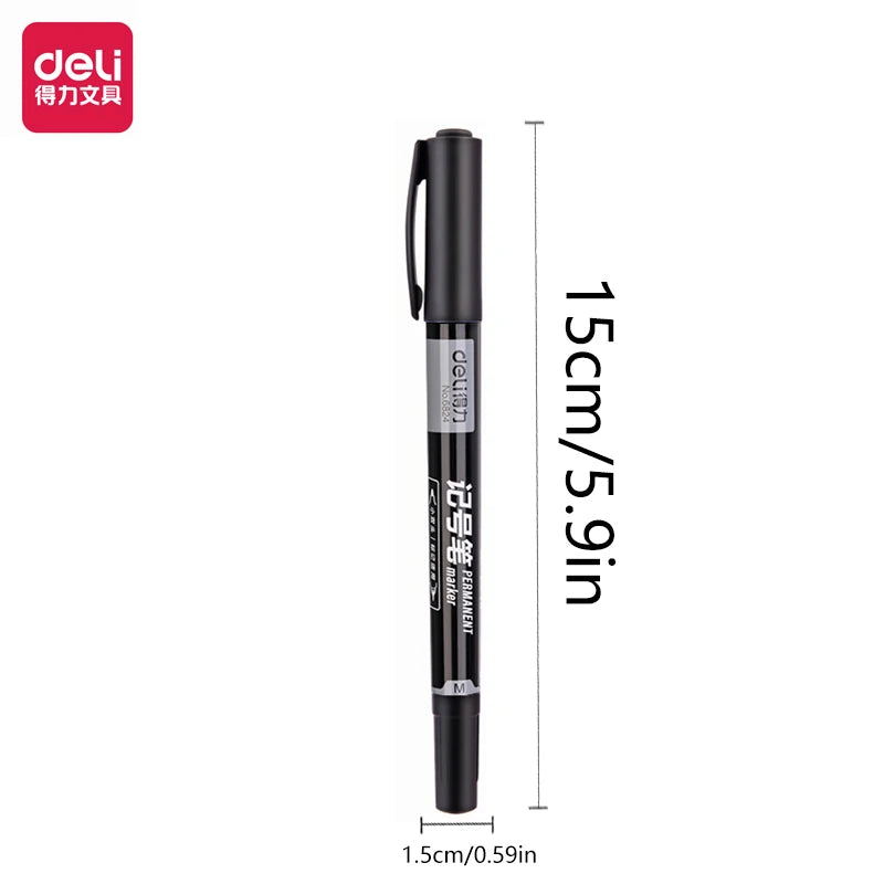 Doppelseitiges ölbasiertes Marker Set 12 Farben feine dicke Spitze