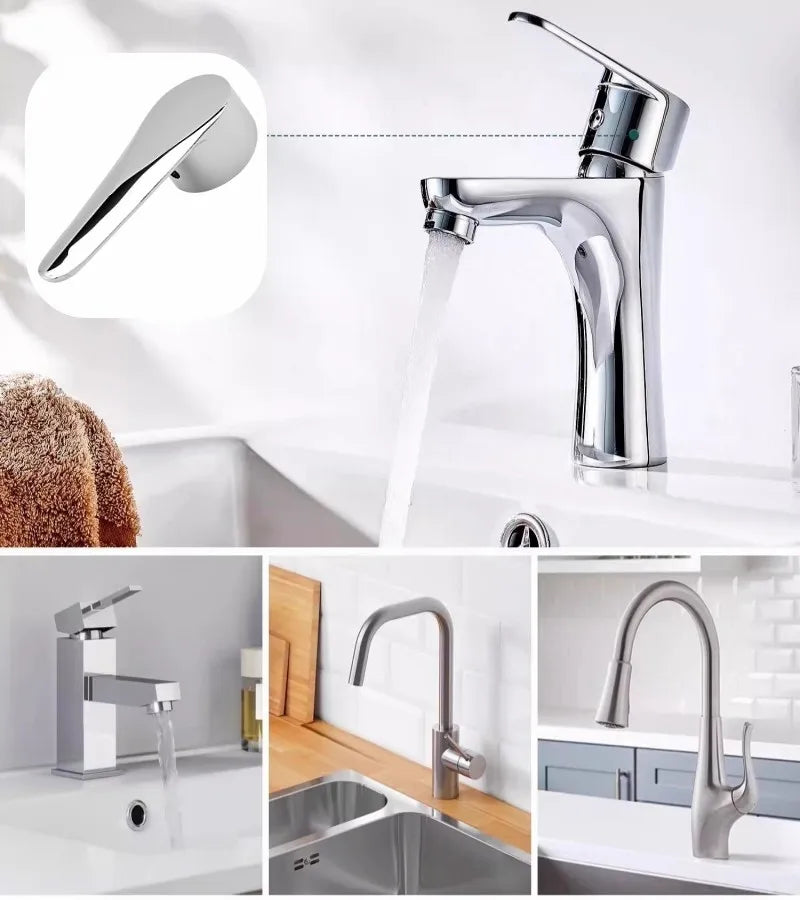 Ersatz Wasserhahn Griff Metall Zinklegierung Heiß Kalt Schalter