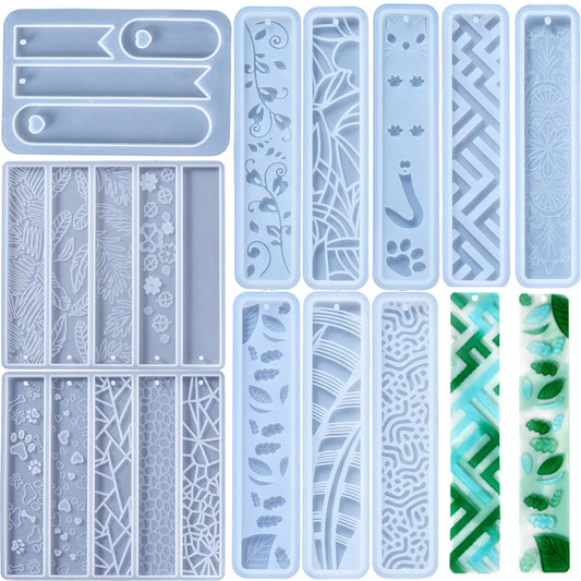 DIY Silikonform Lesezeichen Anhänger Epoxidharz Schmuck Gussform Zubehör