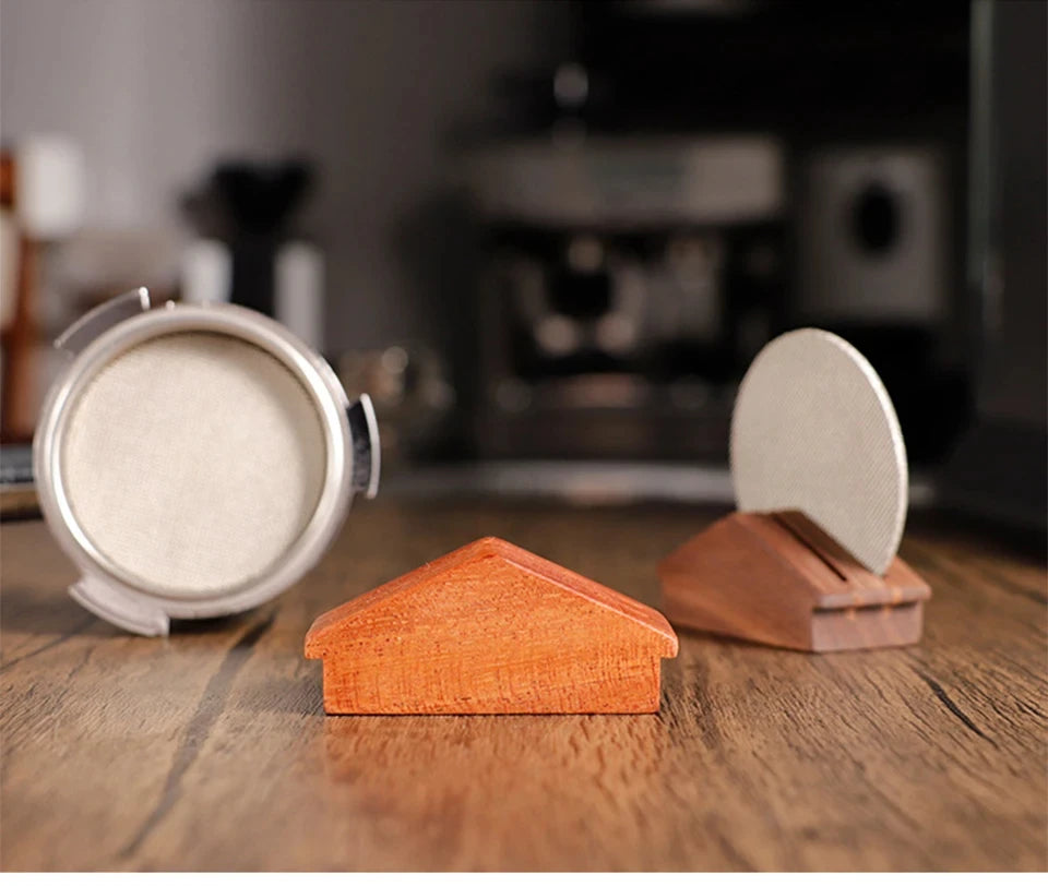 Wiederverwendbarer Holz Kaffeefilterhalter für Espresso Siebträger