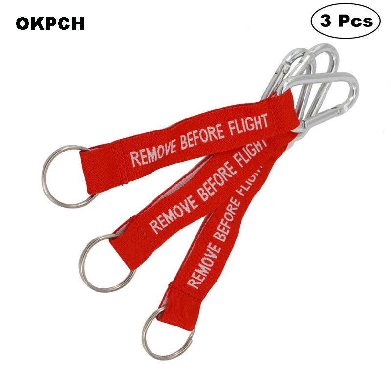 3-teiliges Schlüsselanhänger Set Bestickte Metallanhänger für Autos Motorräder