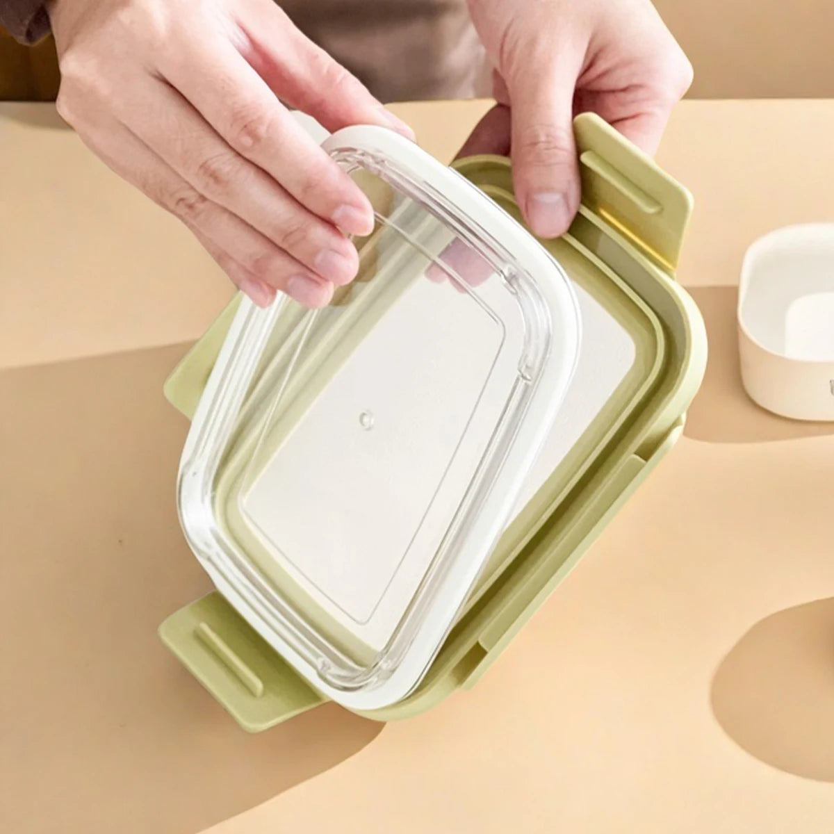 304 Edelstahl Geteilte Lunchbox – Mikrowelle, Dicht, für Schule & Büro