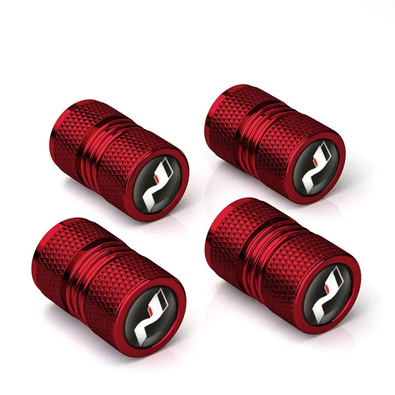 4er Set Aluminium Ventilkappen für Auto Reifen – Schutz - sportlicher Look